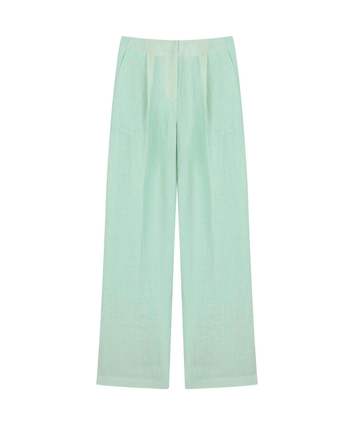 Darted Wide-Leg Trousers