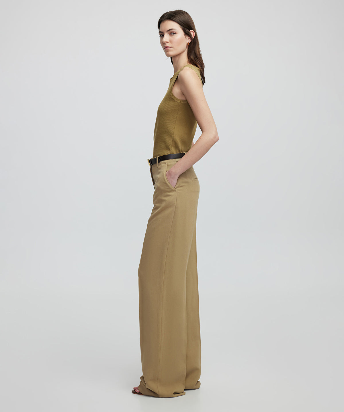 Zoomed Wide-Leg Trousers With Belt
