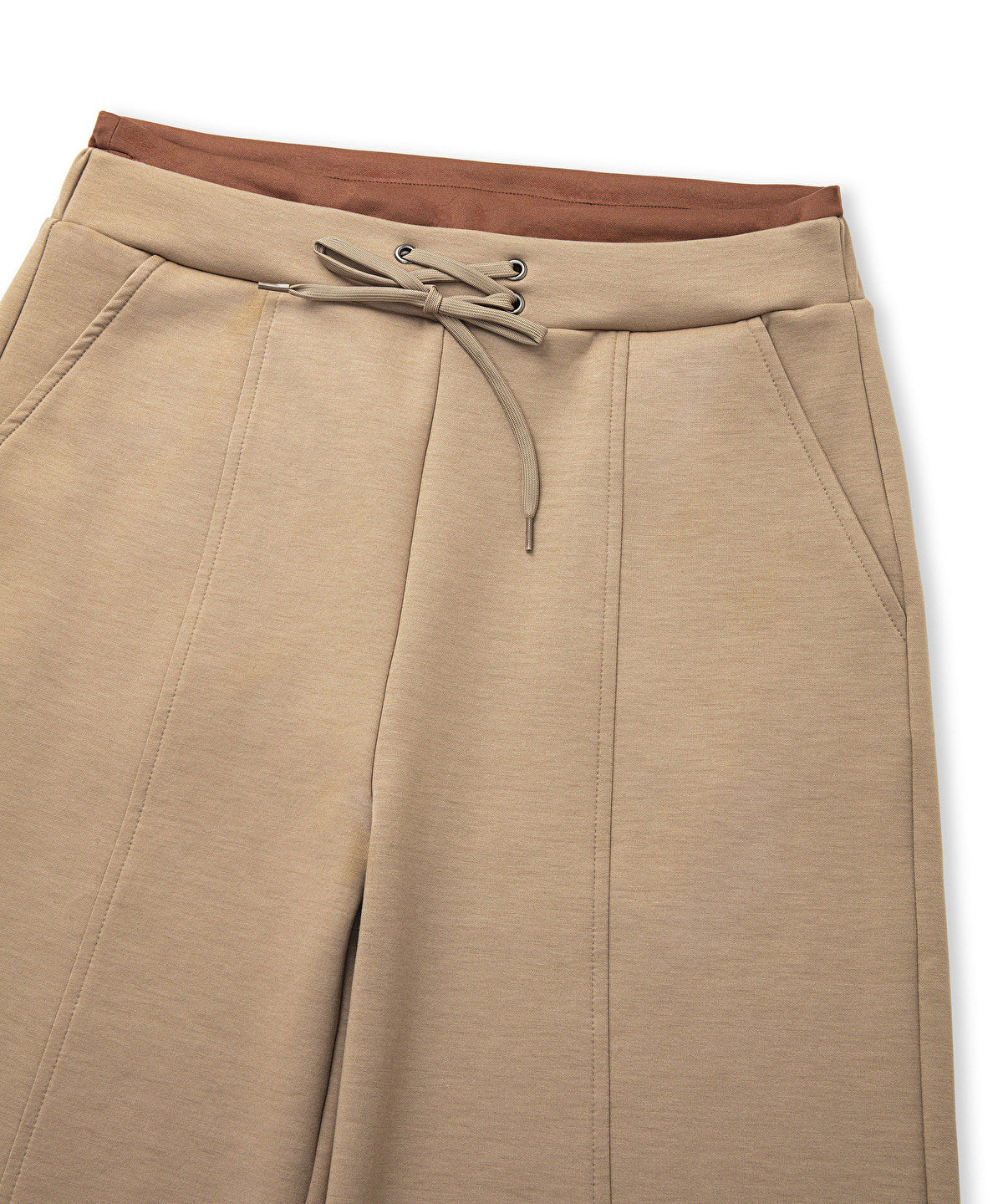 Zoomed Contrast Waistband Trousers