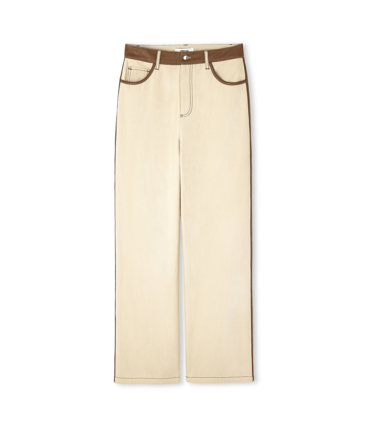 Zoomed Faux Leather Detailed Trousers