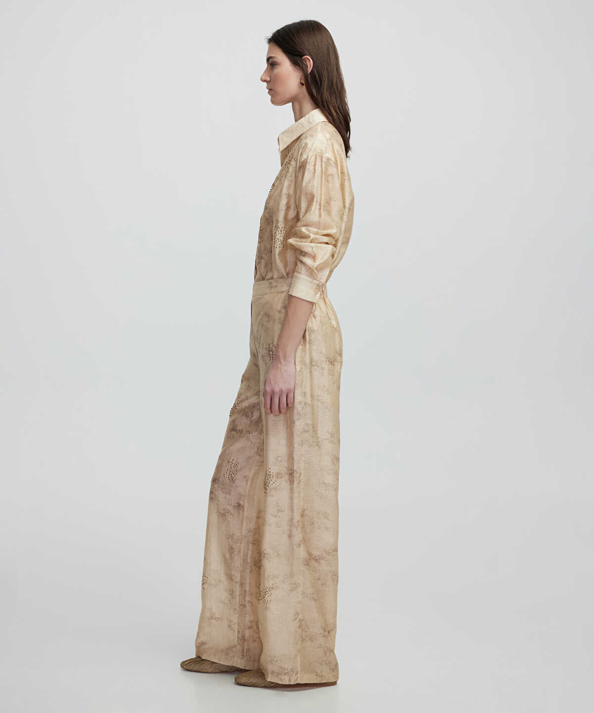 Embroidered And Jacquard Trousers