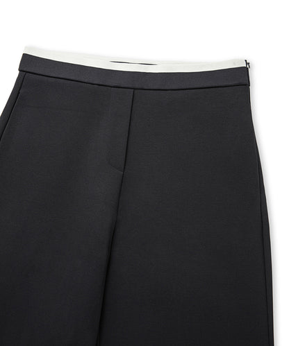 Contrast waist culotte trousers