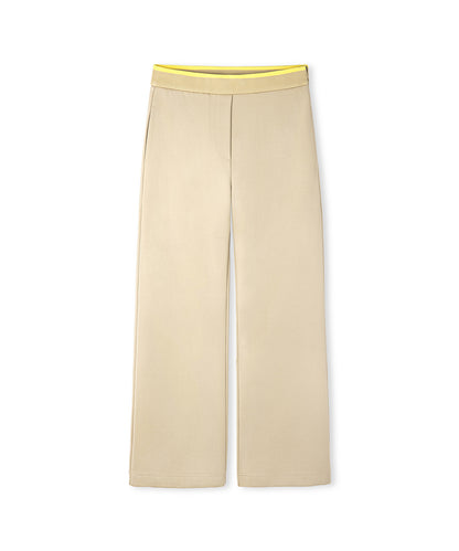 Contrast waist culotte trousers