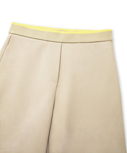 Contrast waist culotte trousers