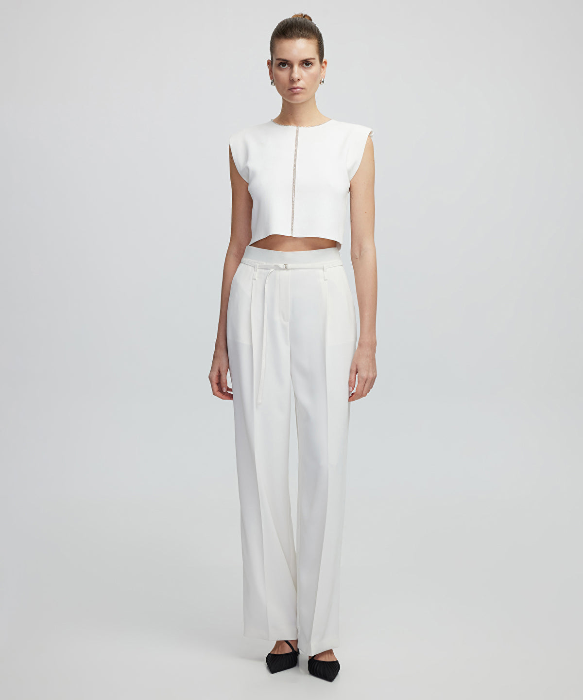 Zoomed Trousers With Minimal Buckle