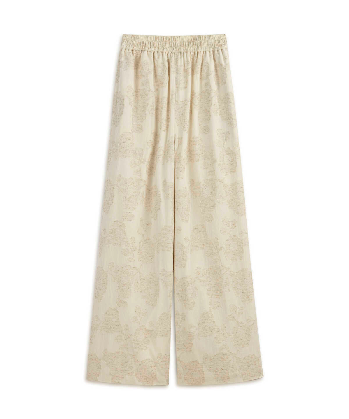Wide-Leg Jacquard Trousers