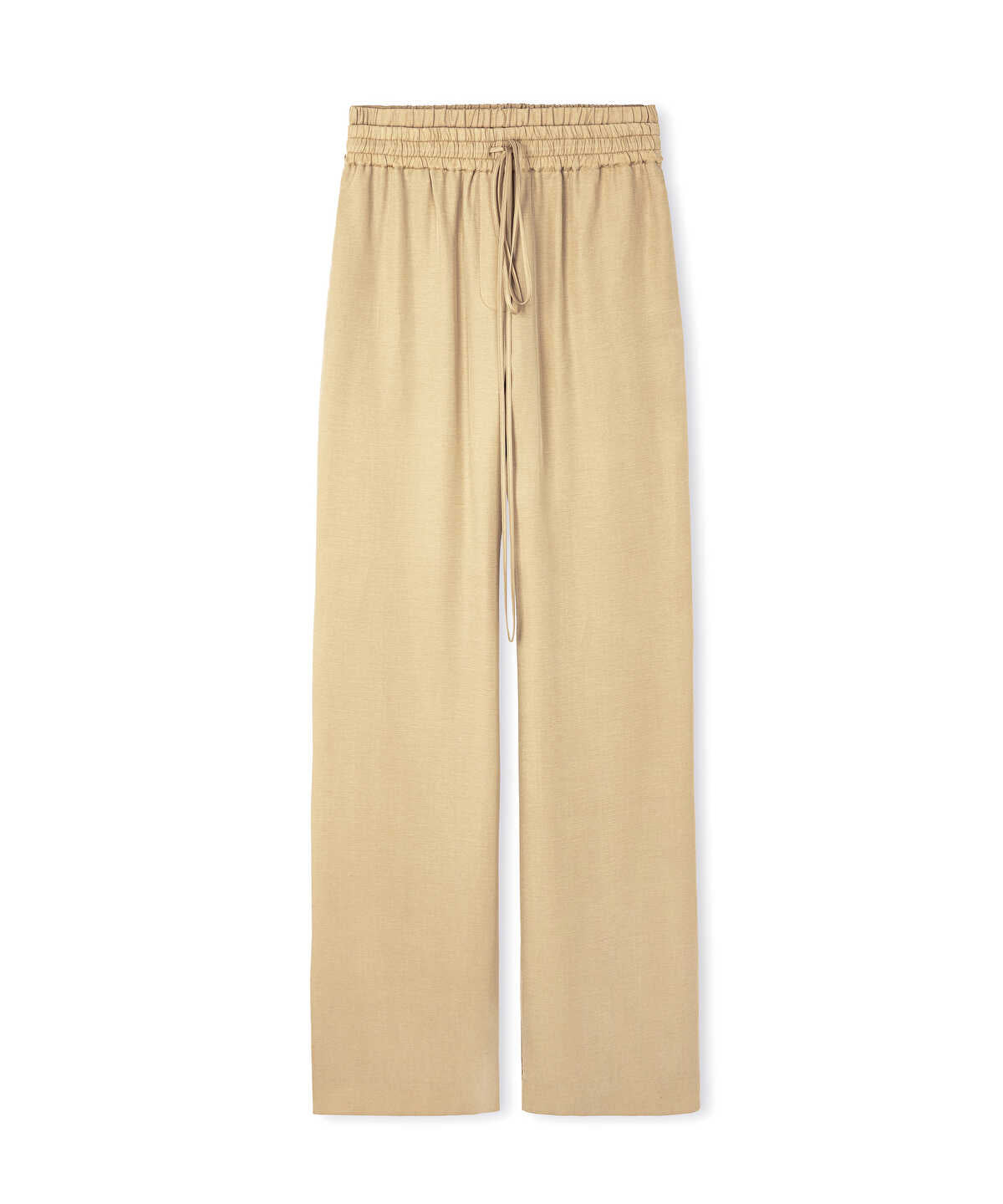 Wide-Leg Trousers With Double Waistband