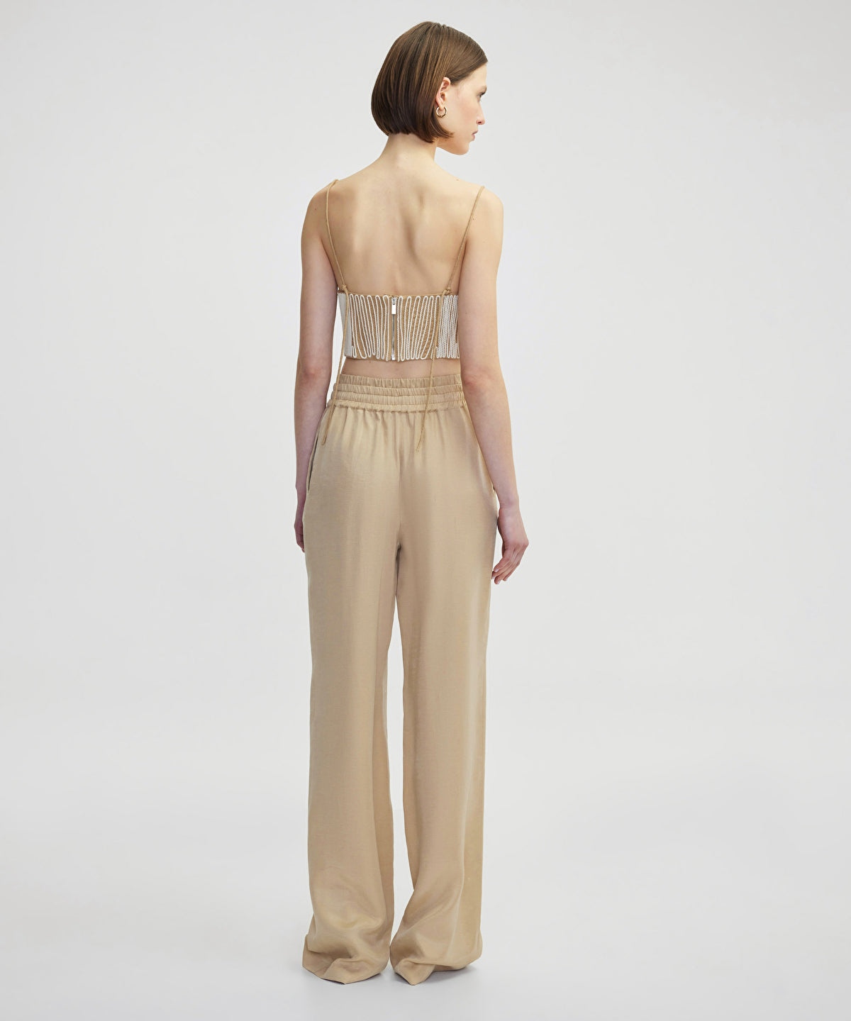Zoomed Wide-Leg Trousers With Double Waistband