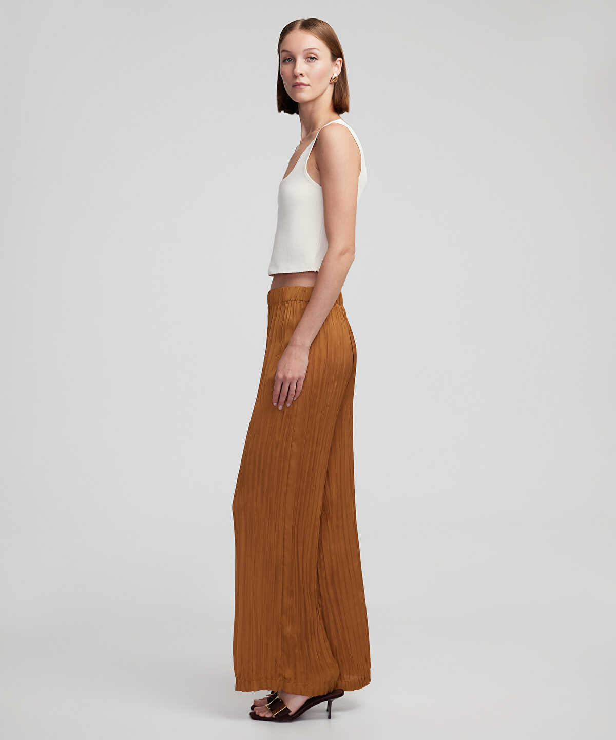 Crinkle-Effect Trousers