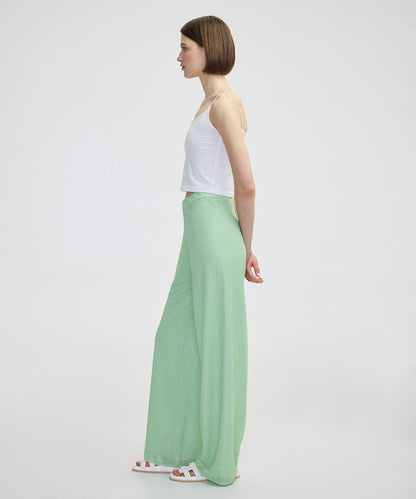 Wide-Leg Knit Trousers