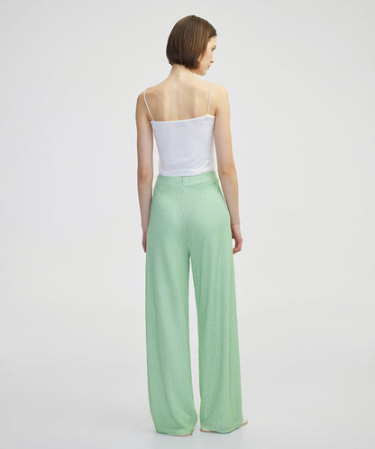 Wide-Leg Knit Trousers