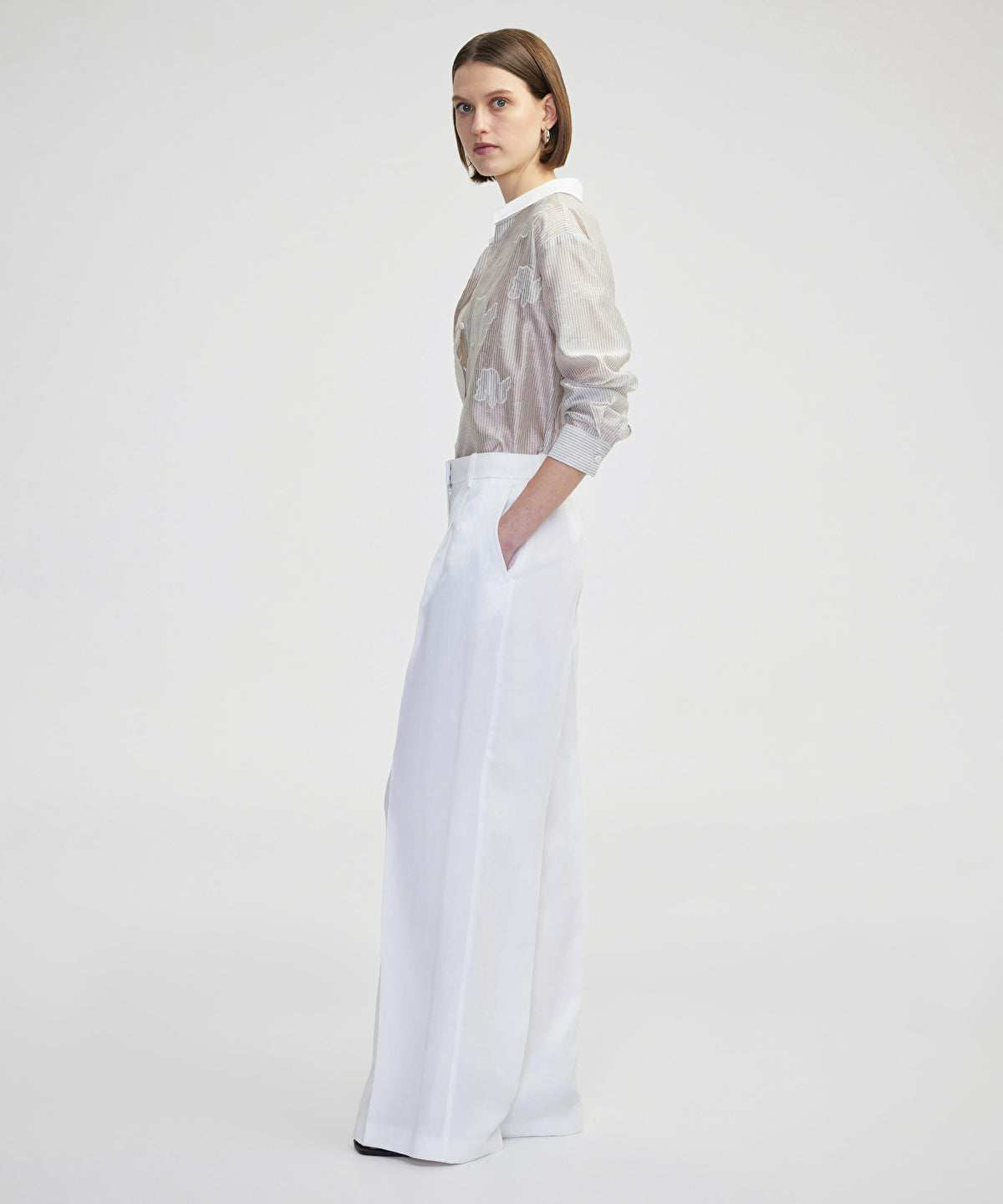 Zoomed Wide-Leg Trousers