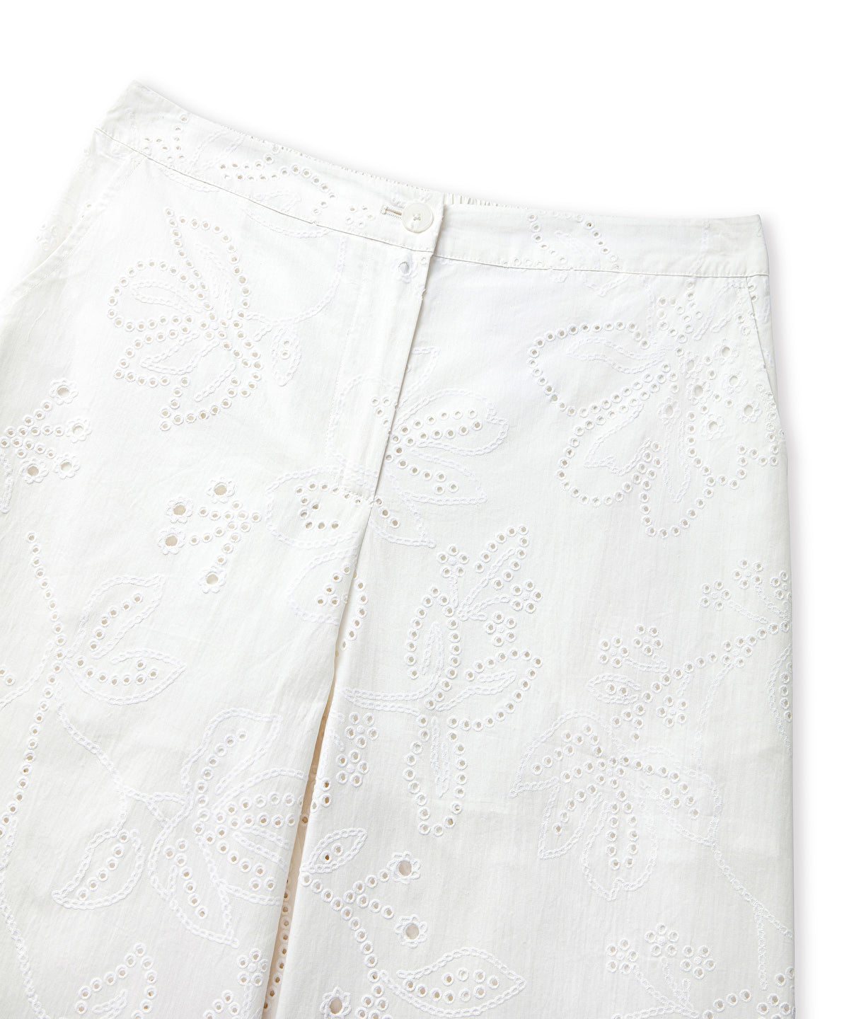 Zoomed Broderie Anglaise Trousers