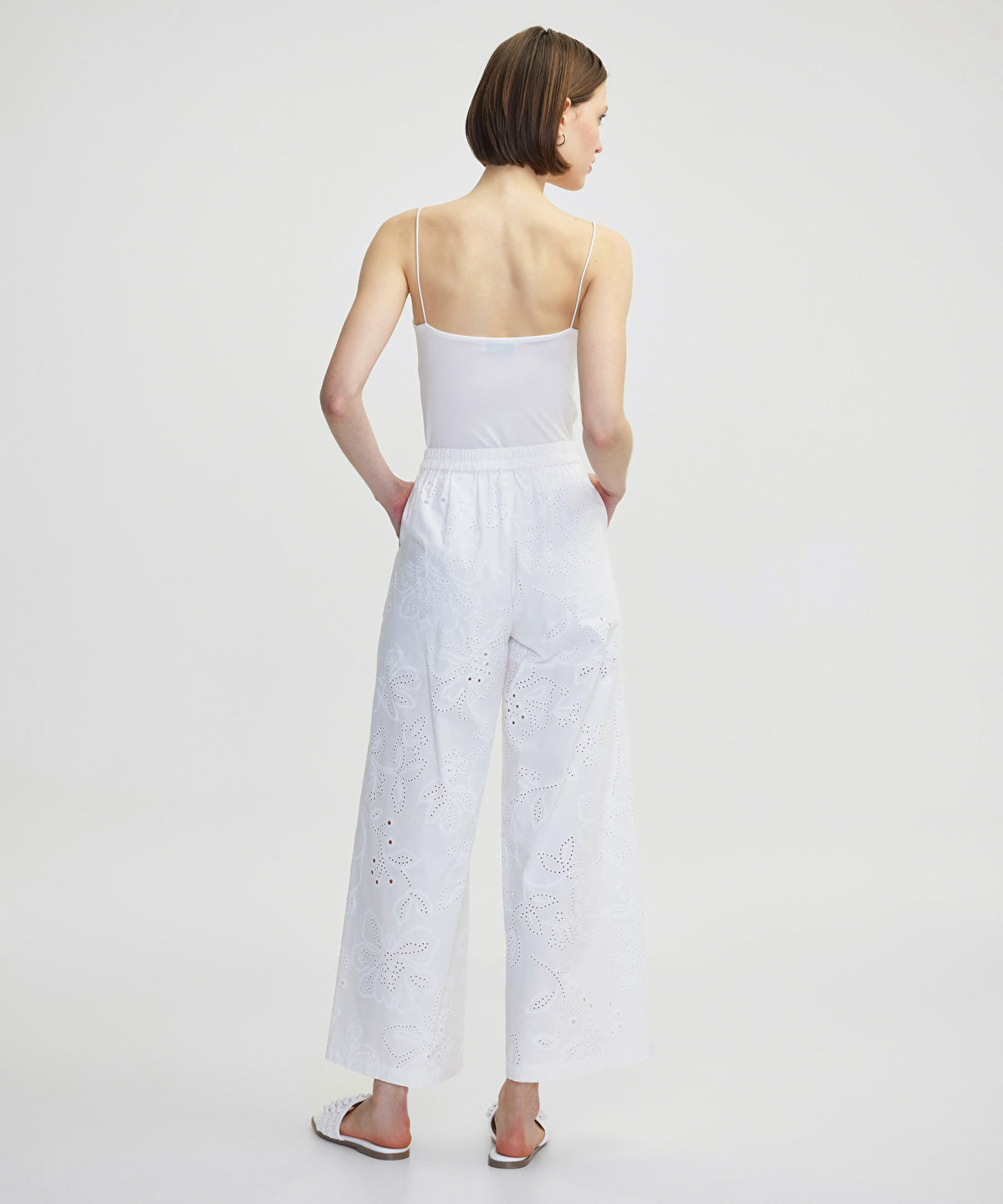Zoomed Broderie Anglaise Trousers