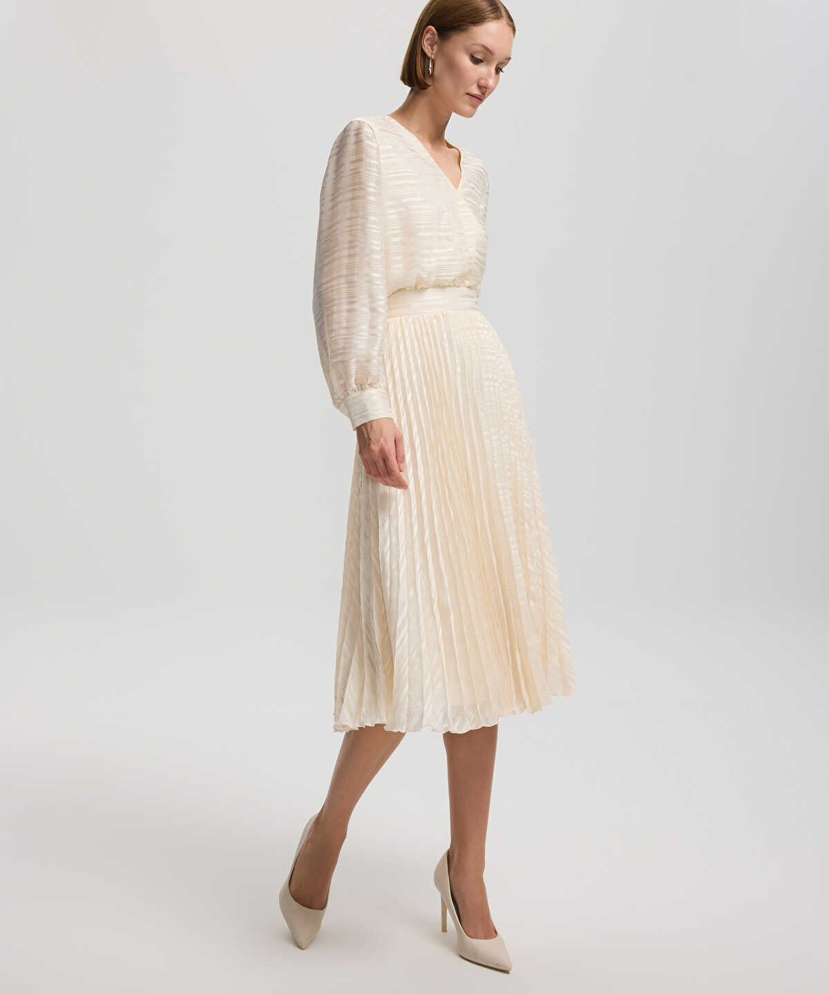 Pleated Midi Skirt