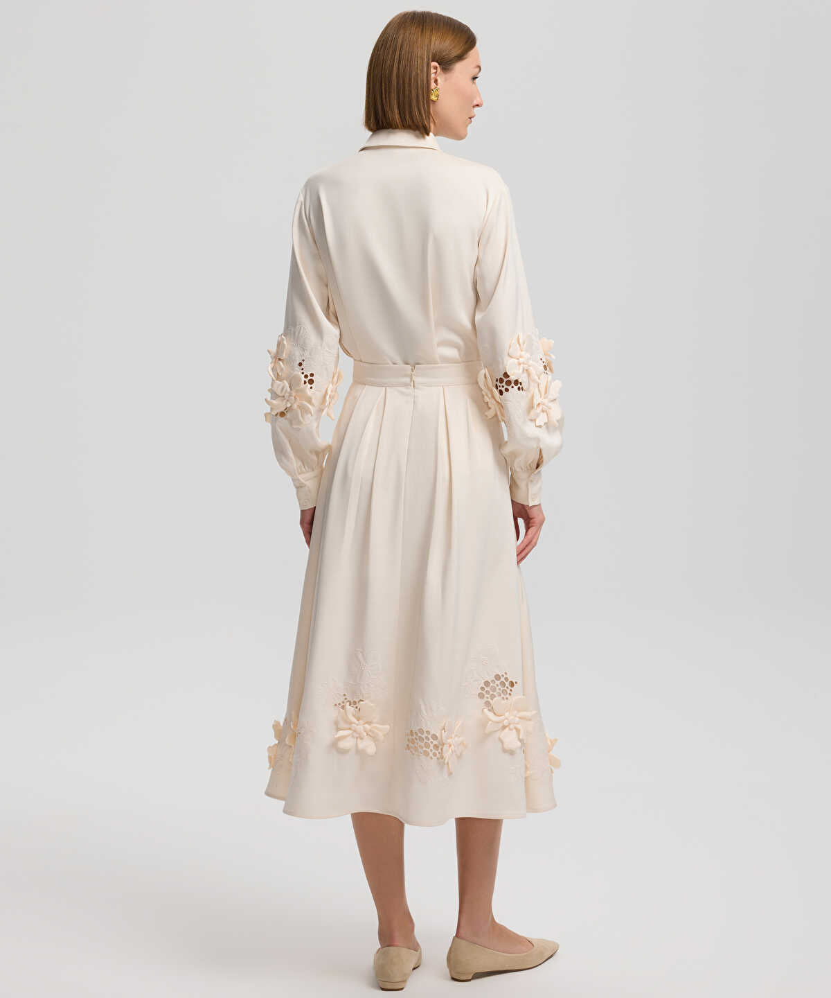 Embroidered Midi Skirt