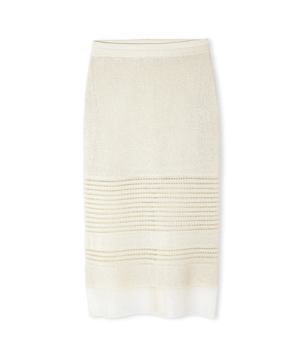 Zoomed Contrast Textured Knit Skirt