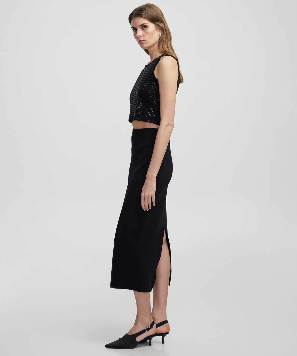 Knit Midi Skirt
