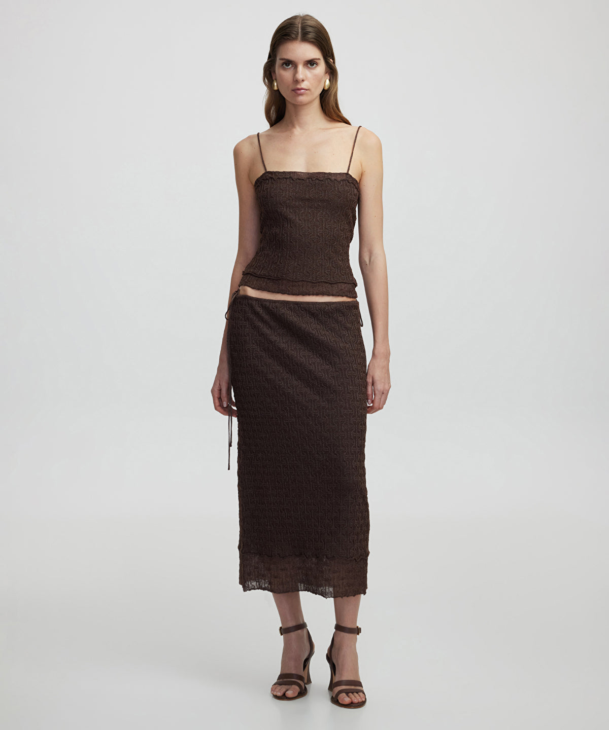 Zoomed Knit Skirt With Lurex Thread 