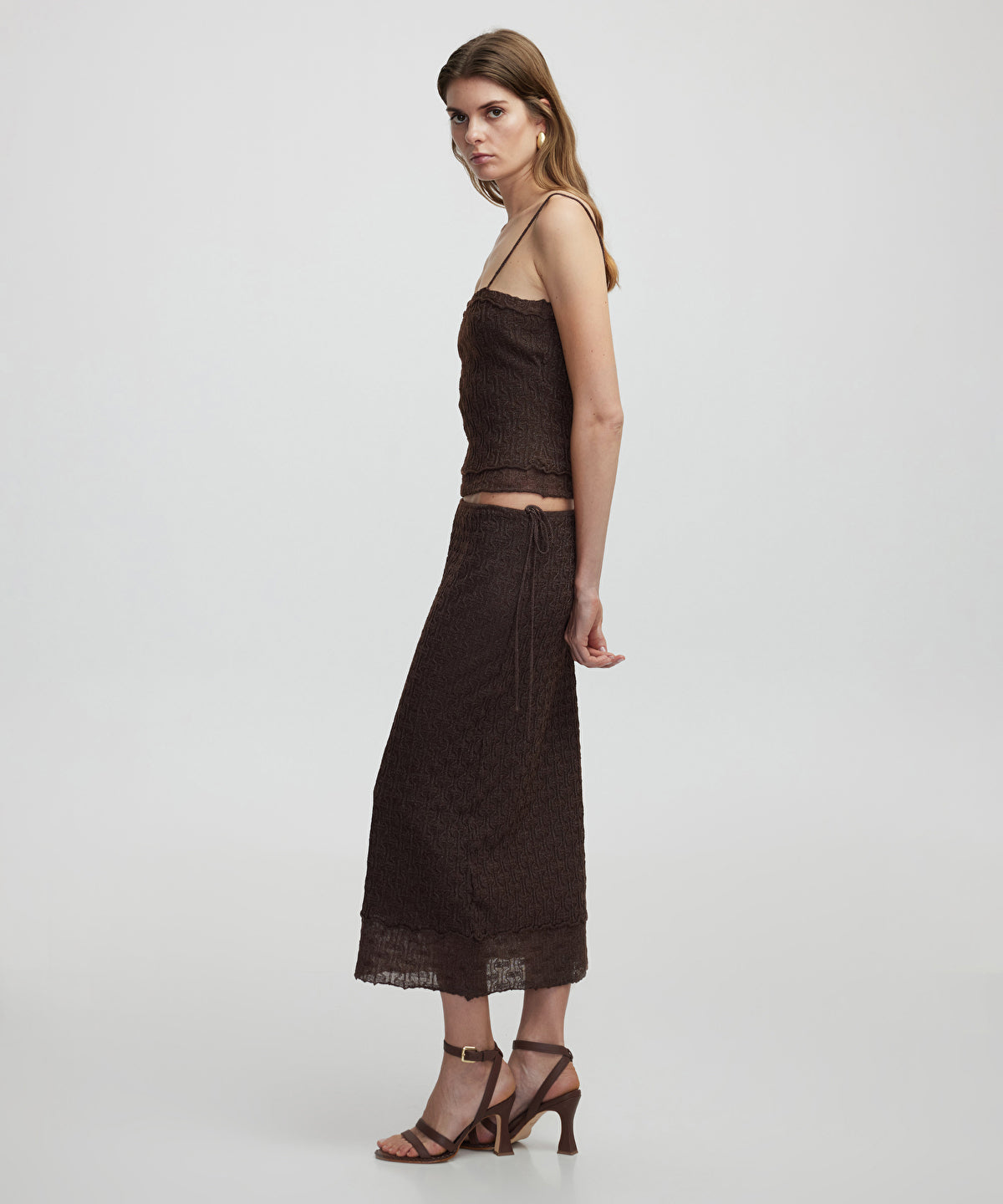 Zoomed Knit Skirt With Lurex Thread 