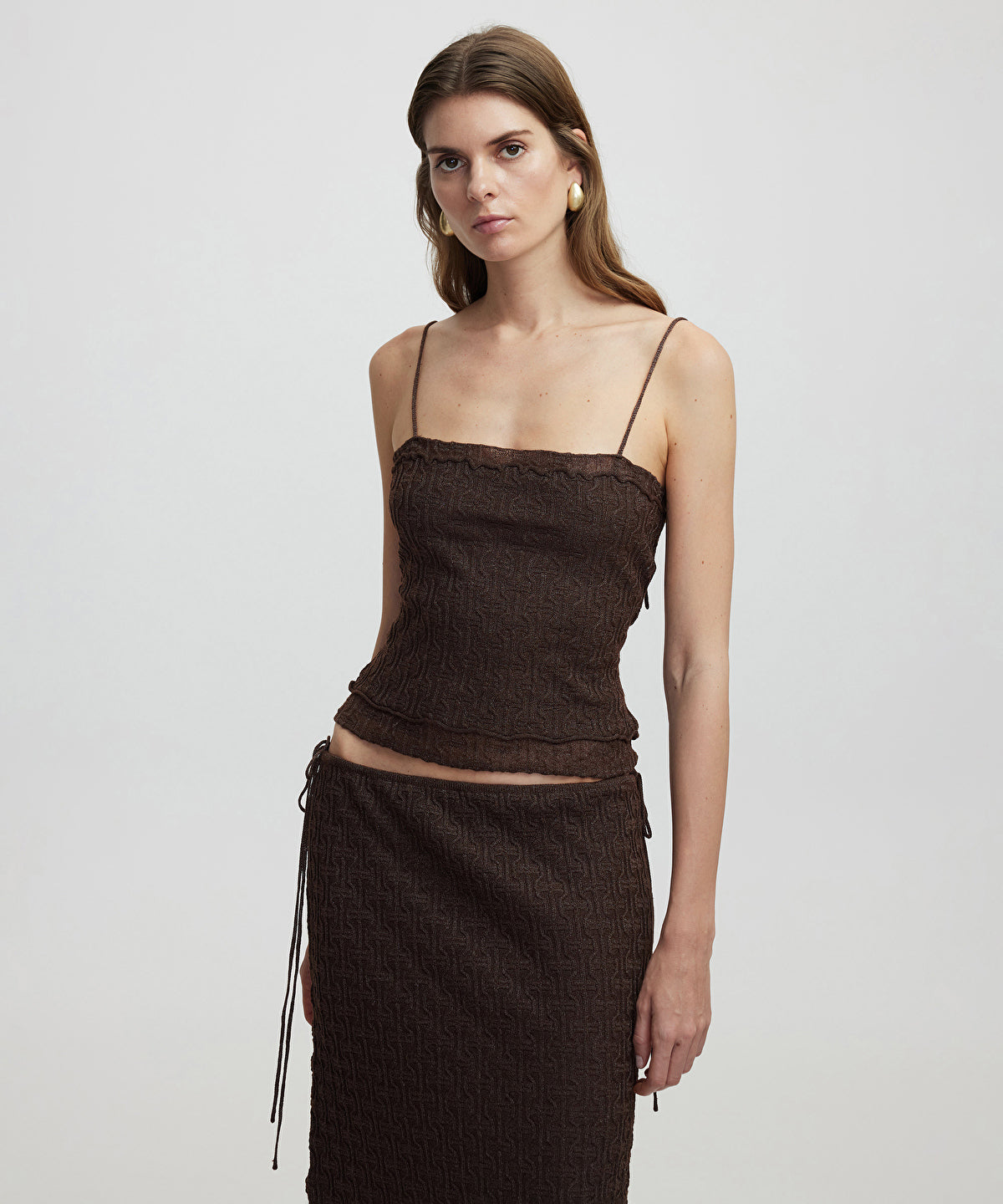 Zoomed Knit Skirt With Lurex Thread 