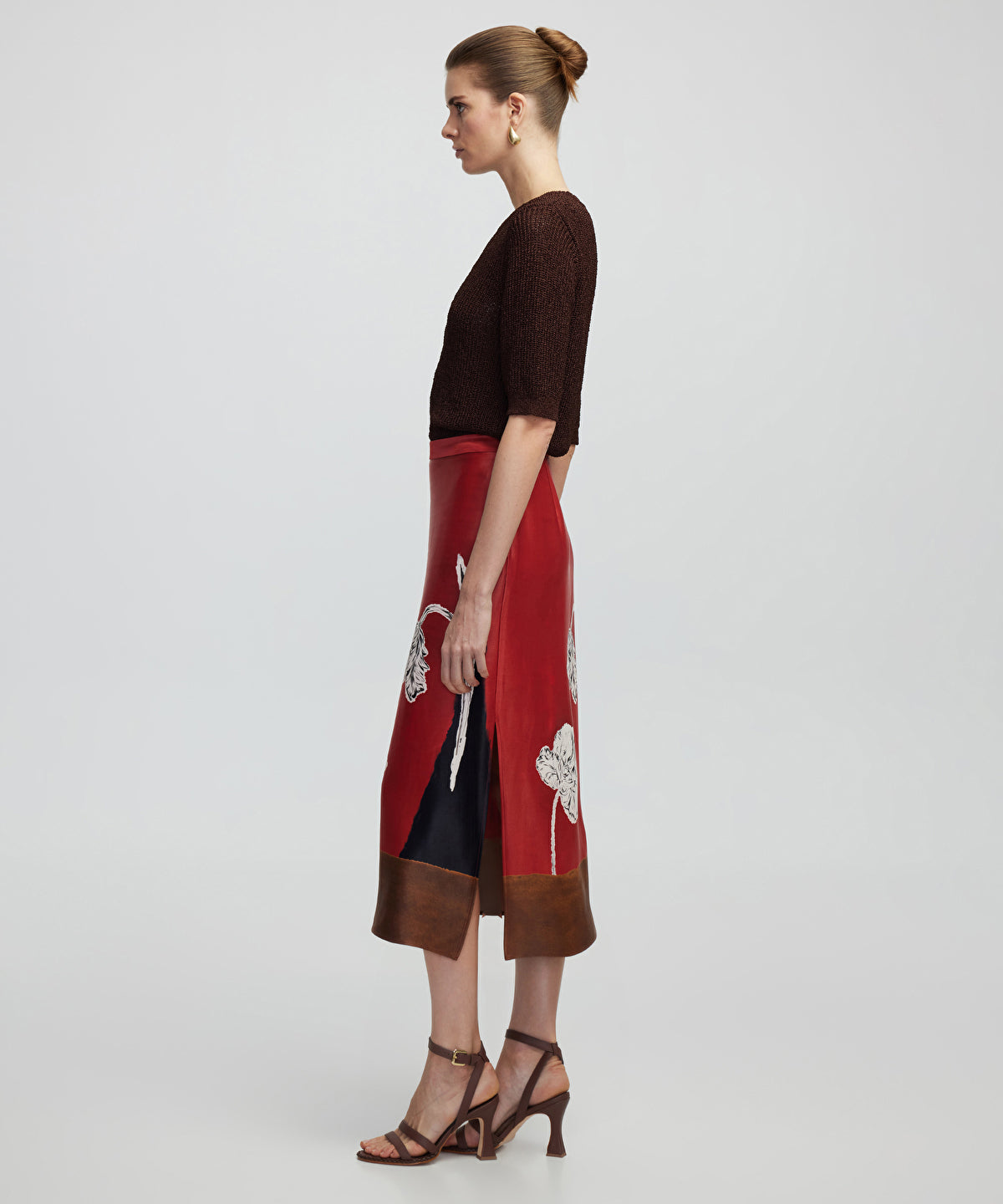 Flower print skirt