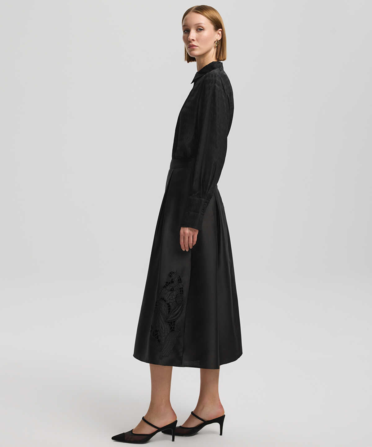 Embroidered A-Line Skirt