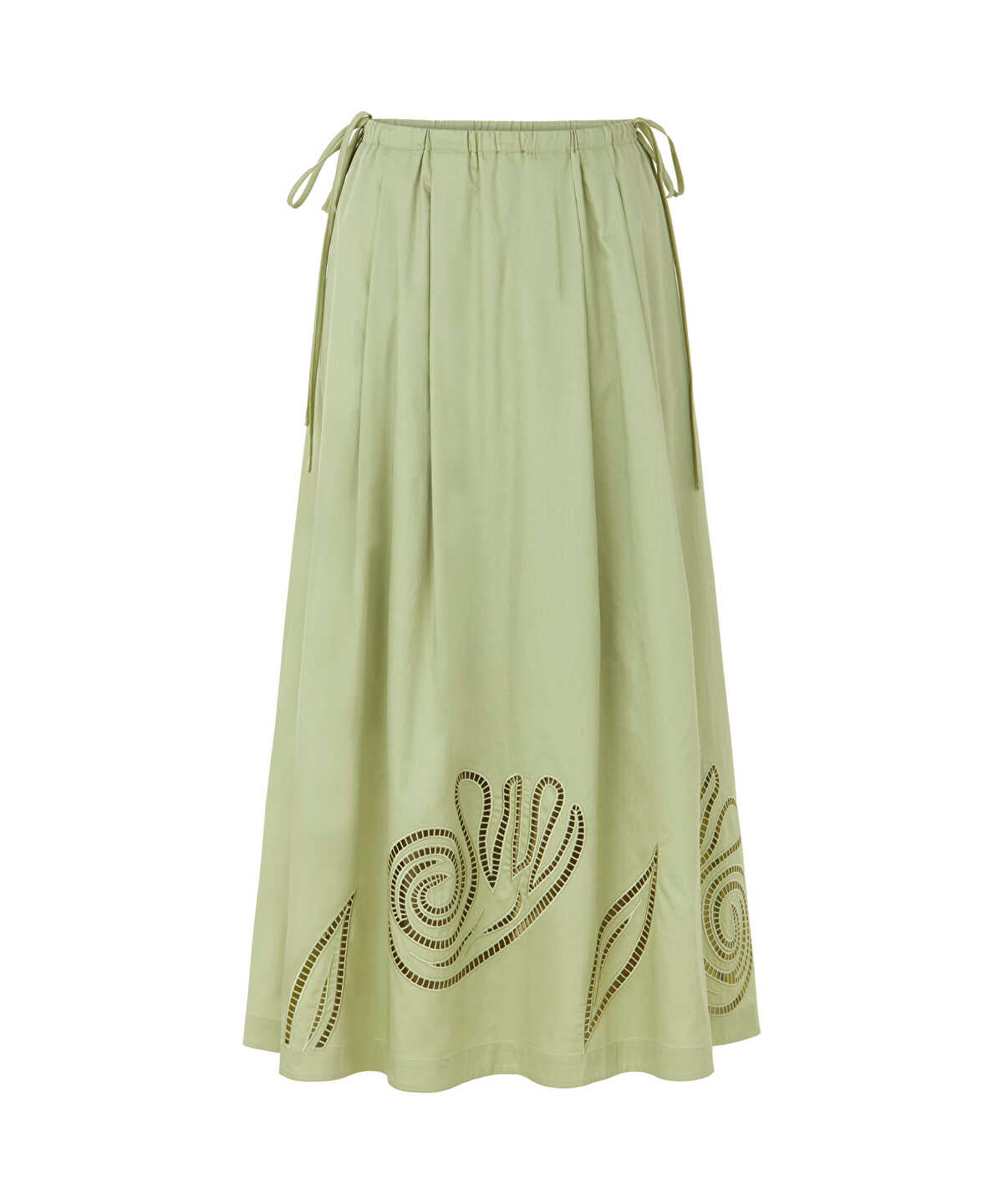 Embroidered Midi Skirt