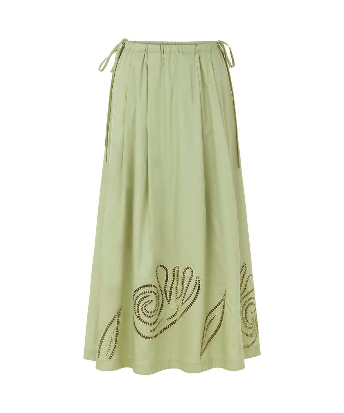 Embroidered Midi Skirt