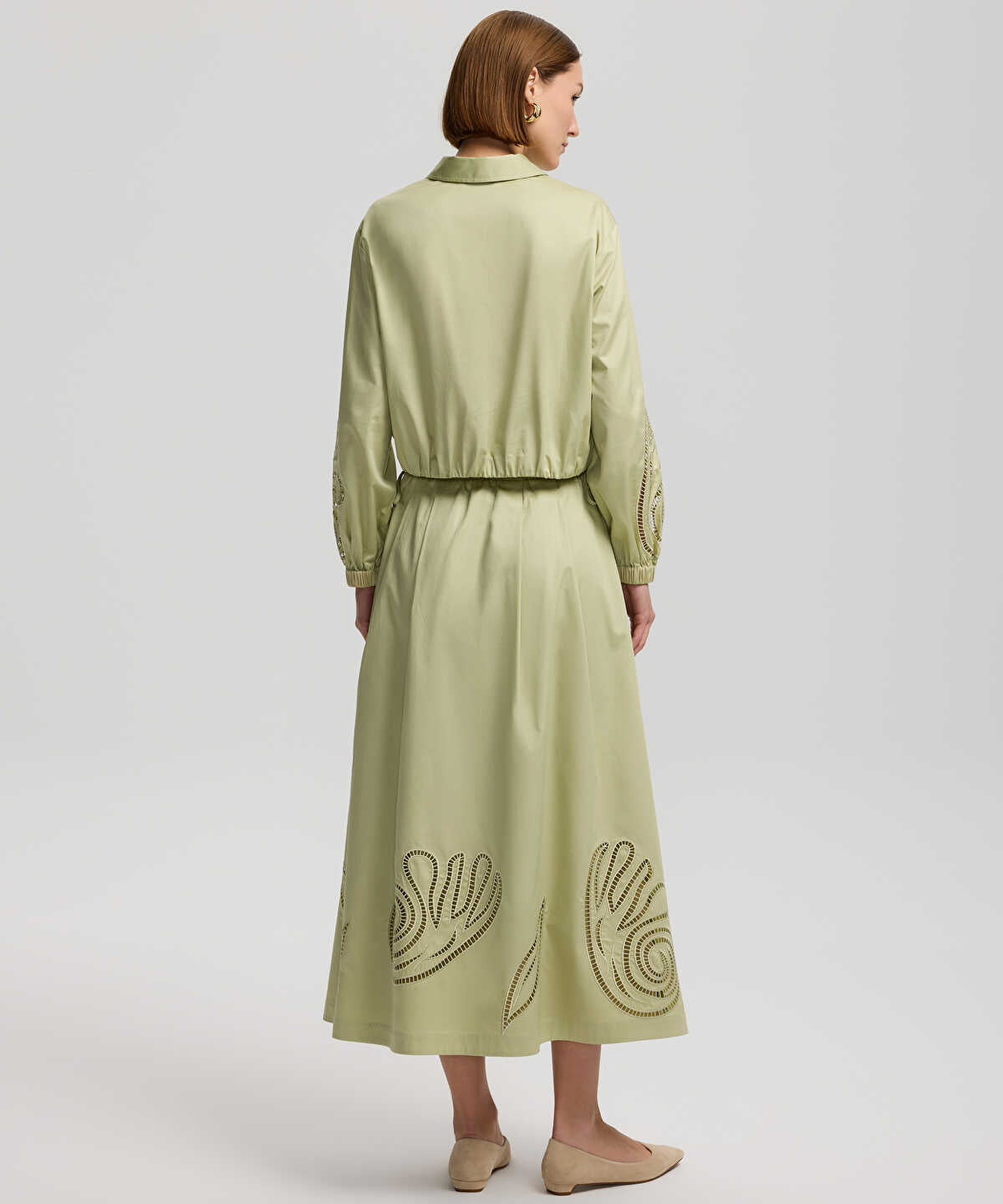 Embroidered Midi Skirt