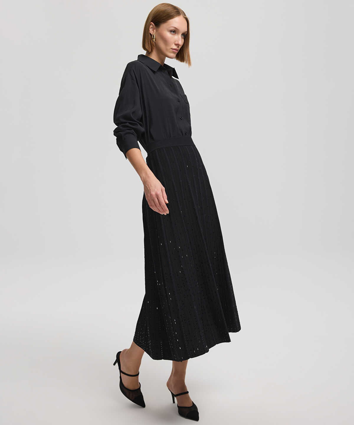 Knit Skirt With Rhinestones