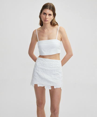 Embroidered Mini Skirt