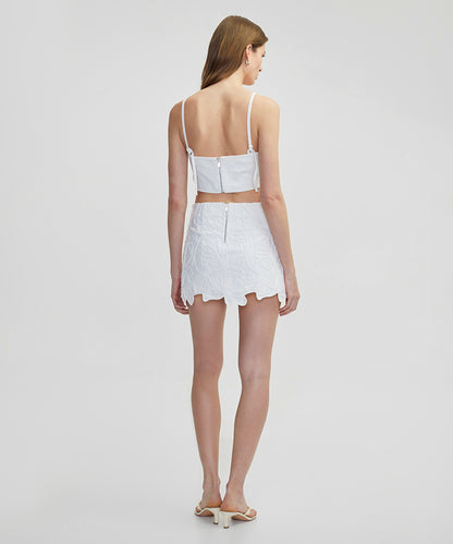 Embroidered Mini Skirt
