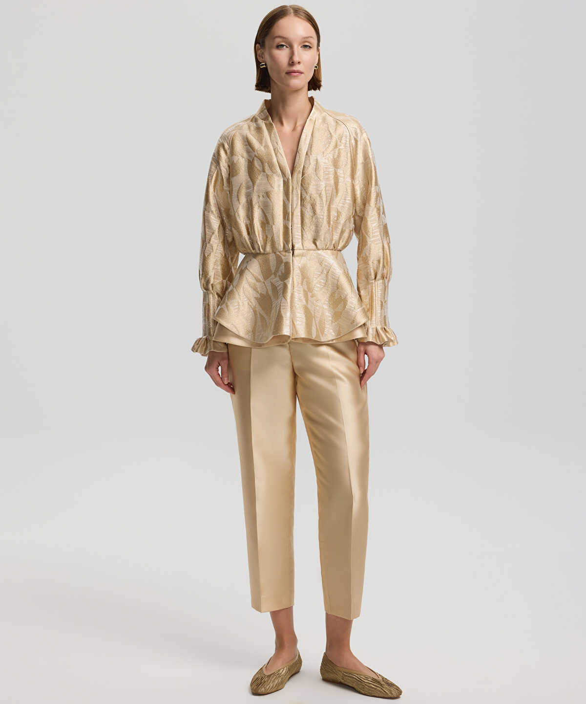 Jacquard Peplum Jacket