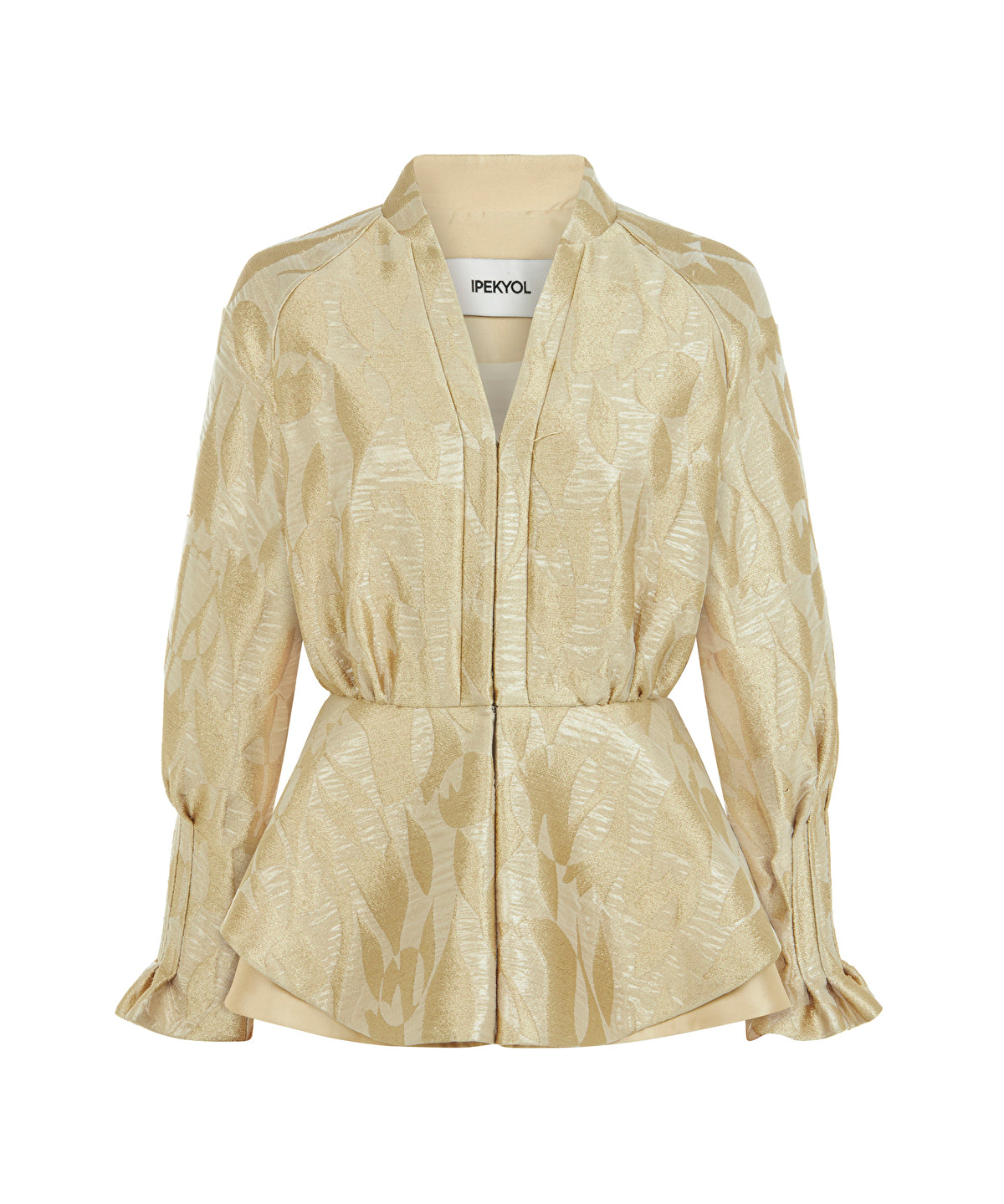 Jacquard peplum jacket