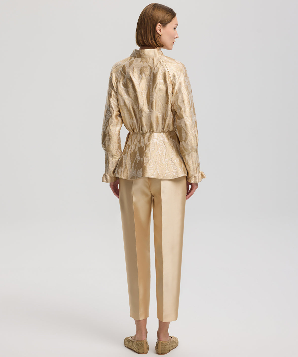 Jacquard peplum jacket