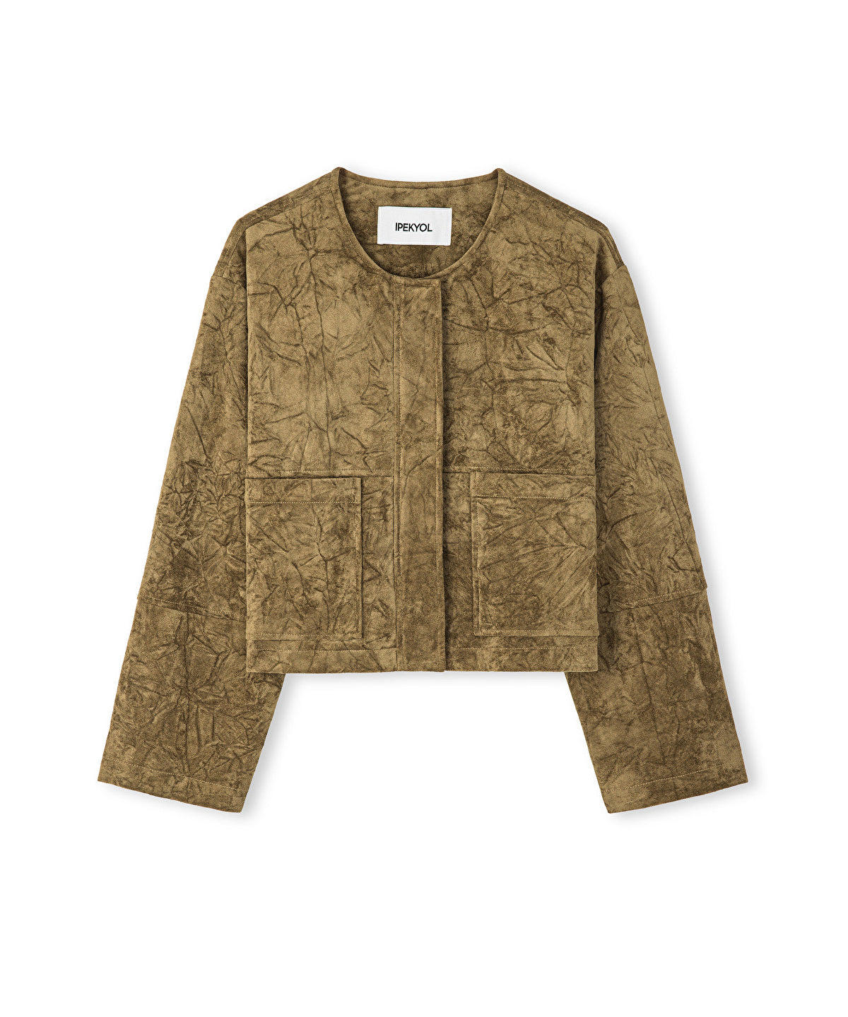 Zoomed Faux Suede Jacket