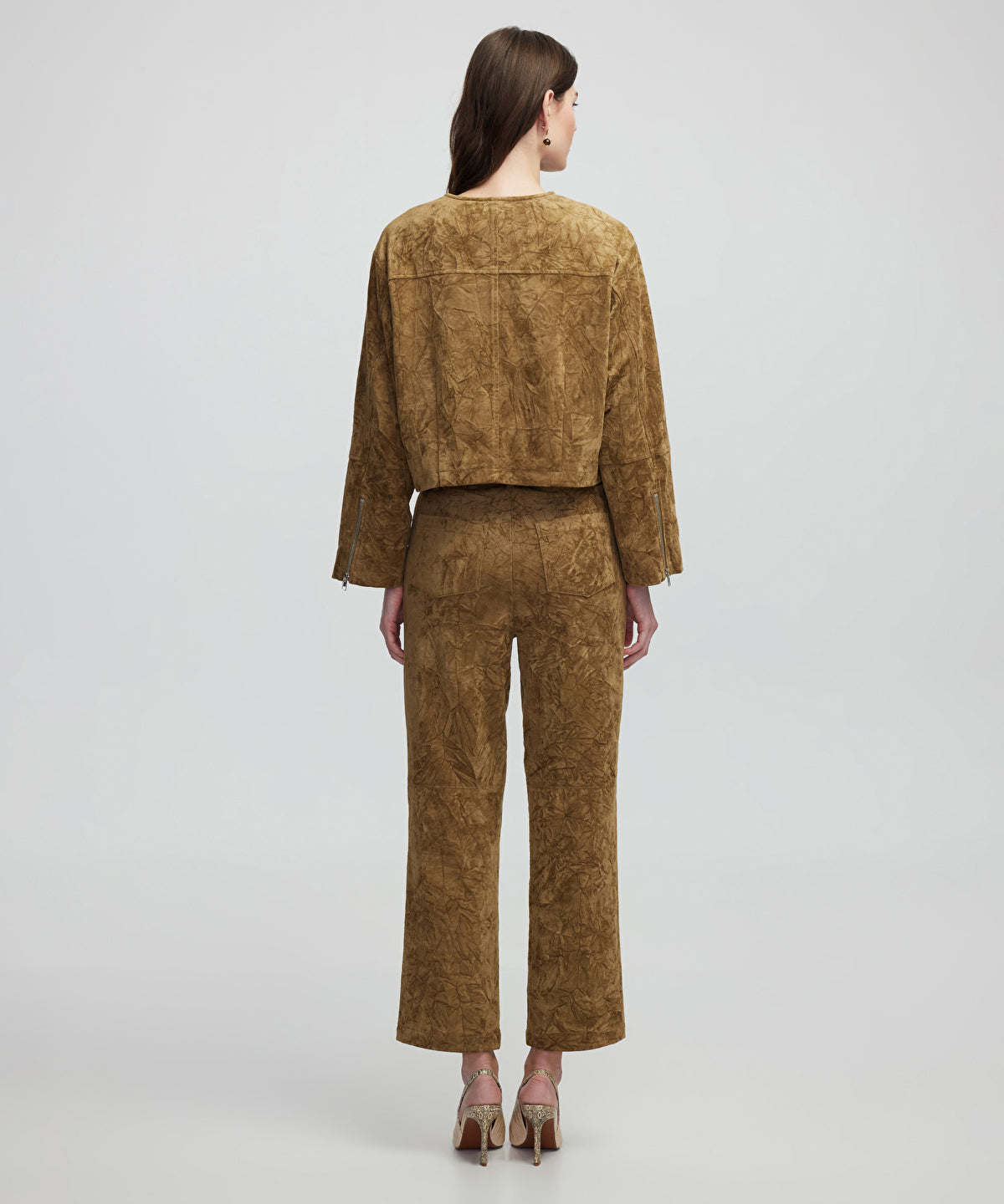 Zoomed Faux Suede Jacket