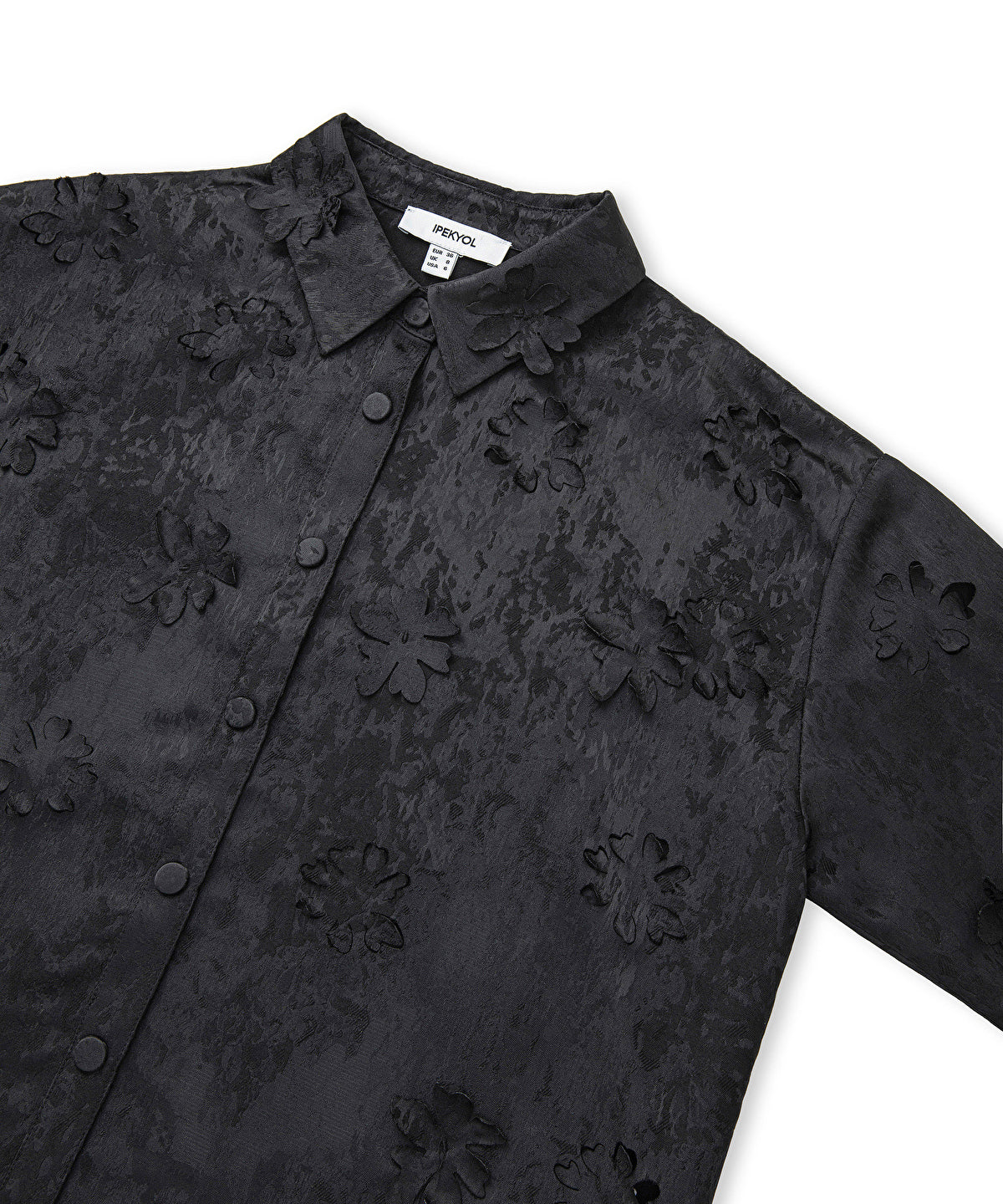 Zoomed Floral Applique Jacket
