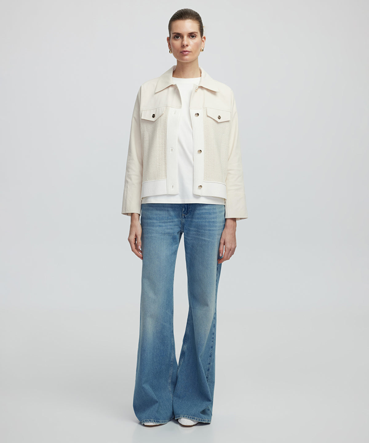Zoomed Contrast Textured Jacket