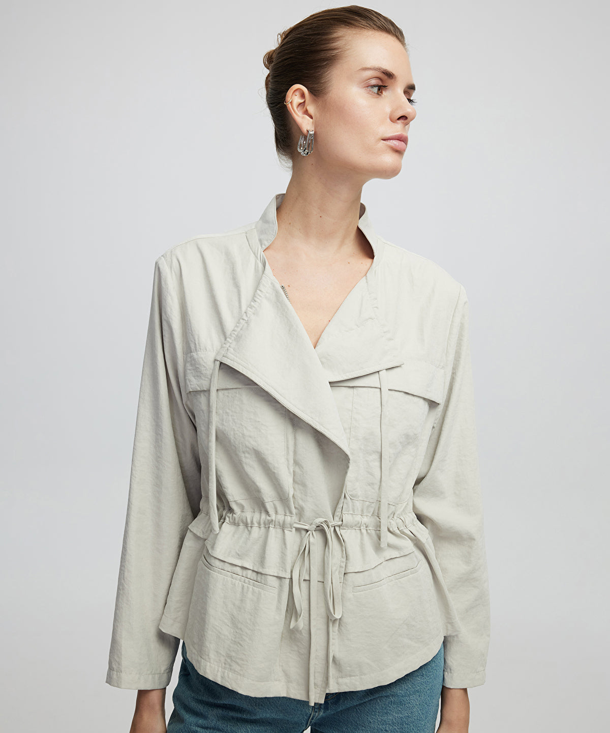 Zoomed Adjustable Waist Unlined Jacket