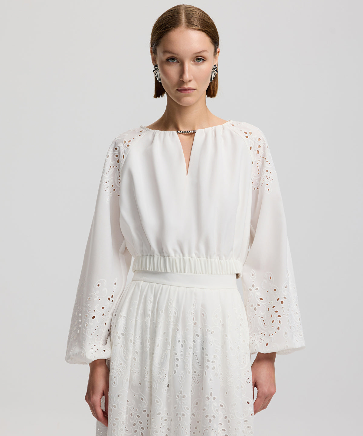 Zoomed Broderie Anglaise Blouse
