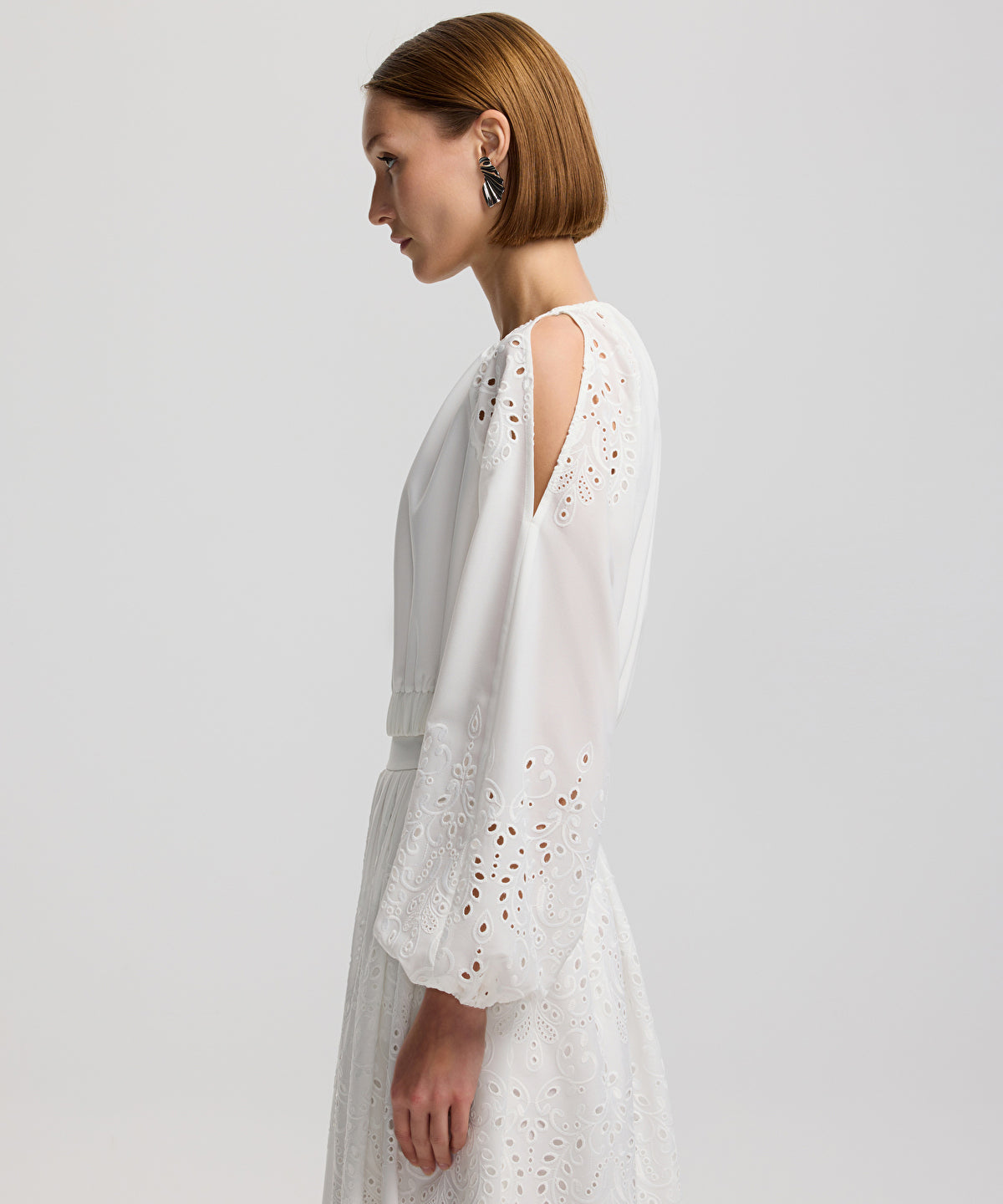 Zoomed Broderie Anglaise Blouse