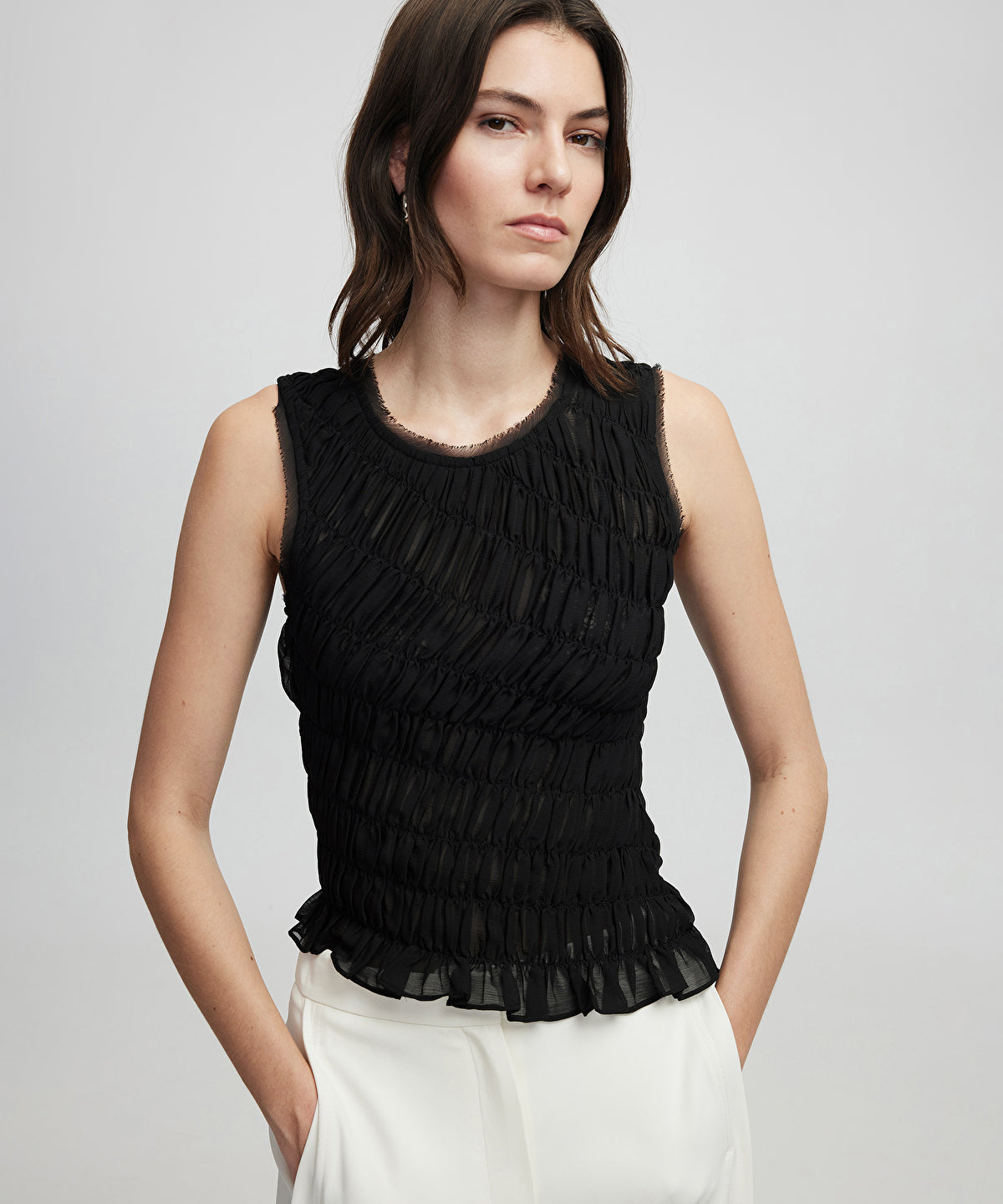 Zoomed Smocked Blouse
