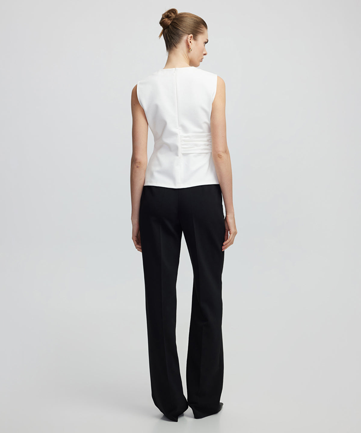 Zoomed Satin Trim Blouse