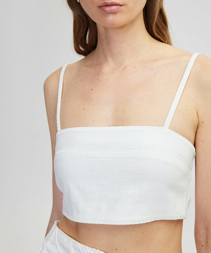 Embroidered Crop Top