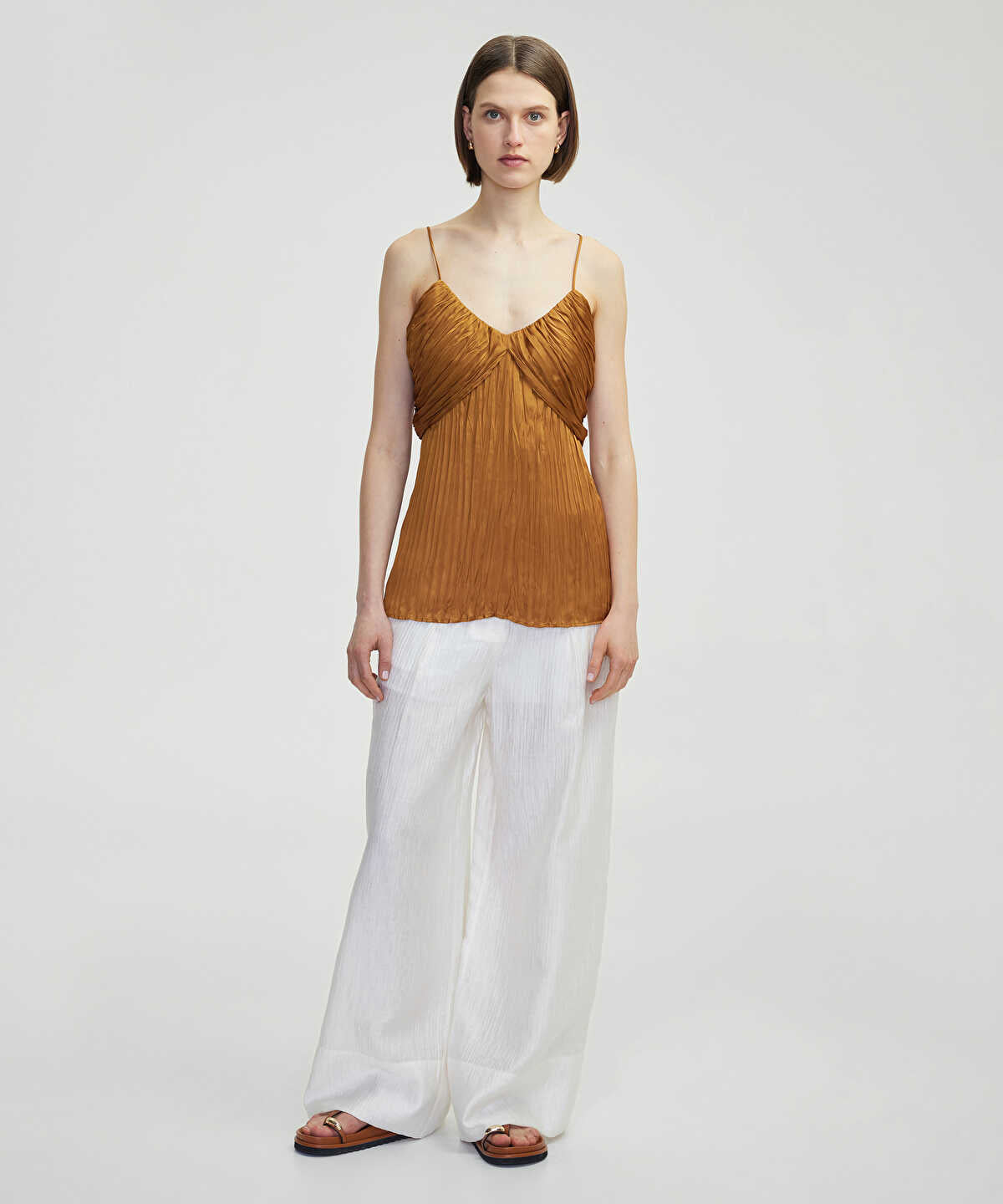 Crinkle-Effect Top