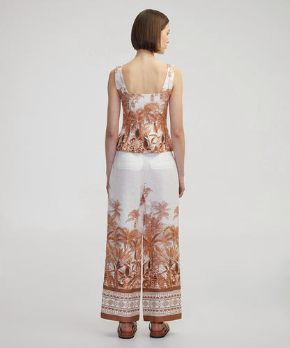 Printed Linen Waistcoat