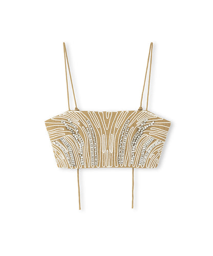 Embroidered Rhinestone Top