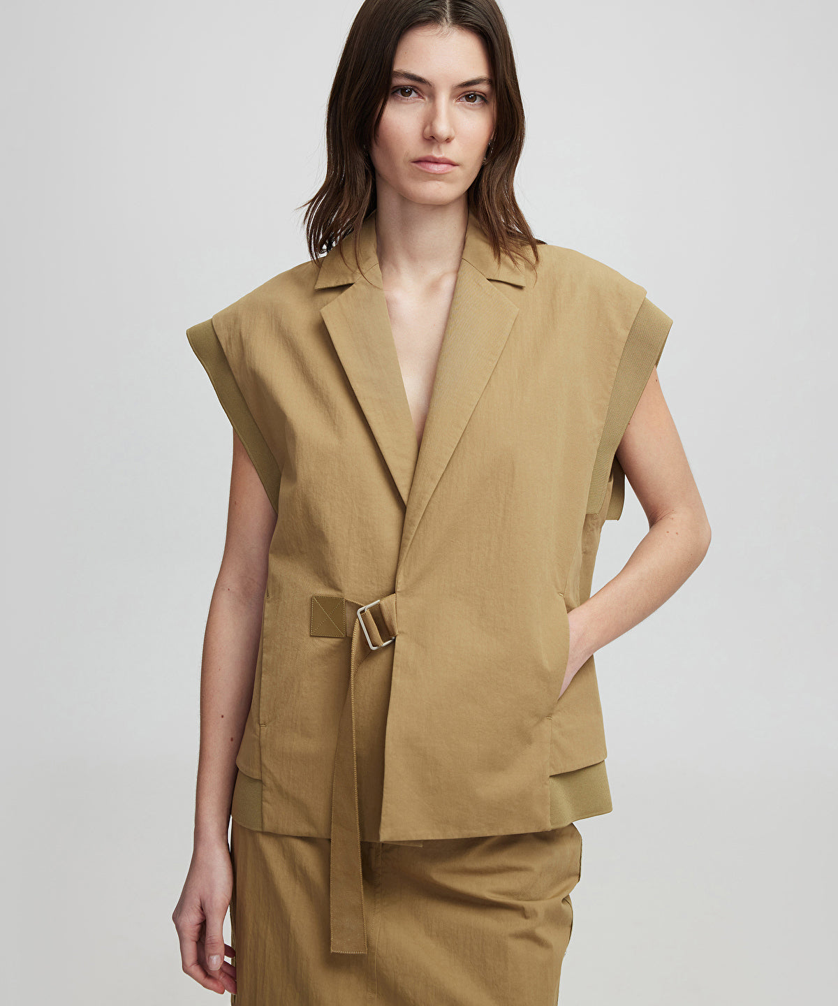 Zoomed Belted Vest